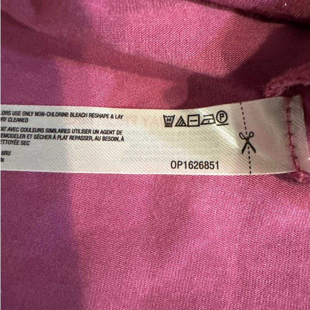 Daily Practice by Anthropologie Ruched Midi Dress Pink Jersey Knit Sz 1X Casual - Picture 10 of 11